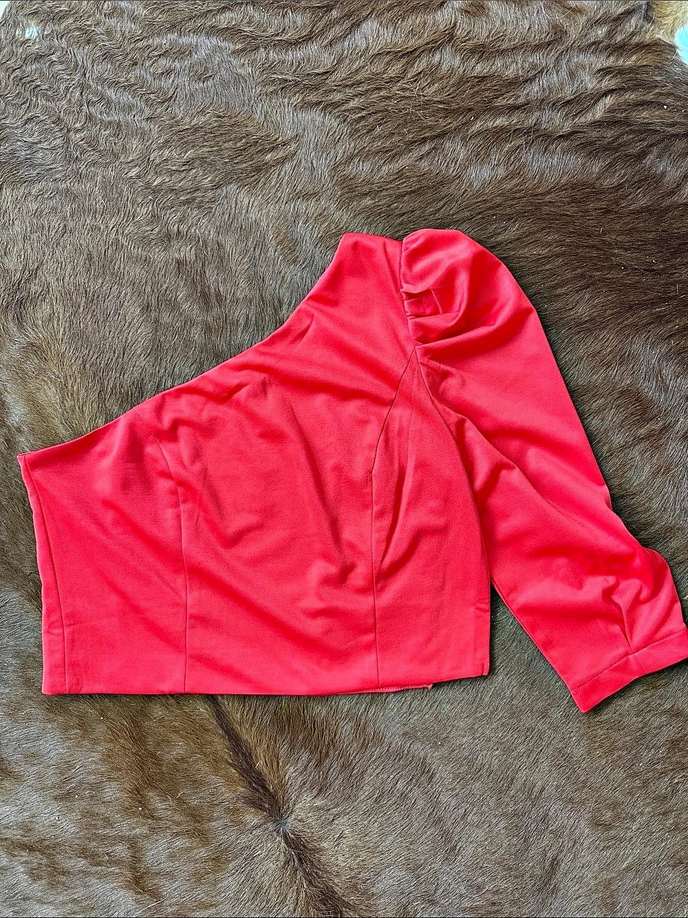 Pink One-Shoulder Crop Top